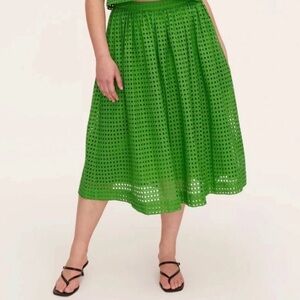 Kate Spade ♠️ 🎯 Chic Green Midi Skirt